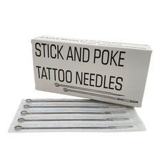 Stick & Poke Tattoo Needles - Round Liners-SINGLE NEEDLE